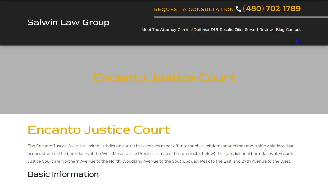 Encanto Justice Court - Salwin Law Group