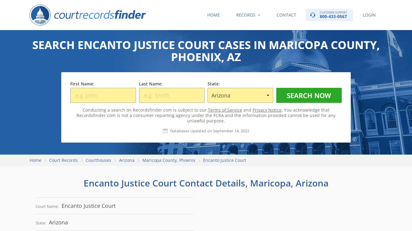Encanto Justice Court Case Search - RecordsFinder